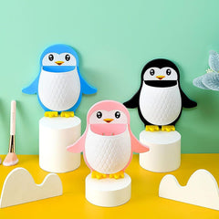 Penguin Wall Mount Phone & Toothbrush Holder with Remote Storage