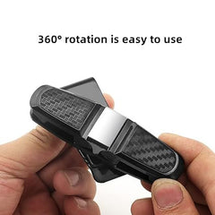 360° Rotating Car Sunglass Holder with Sun Visor Clip