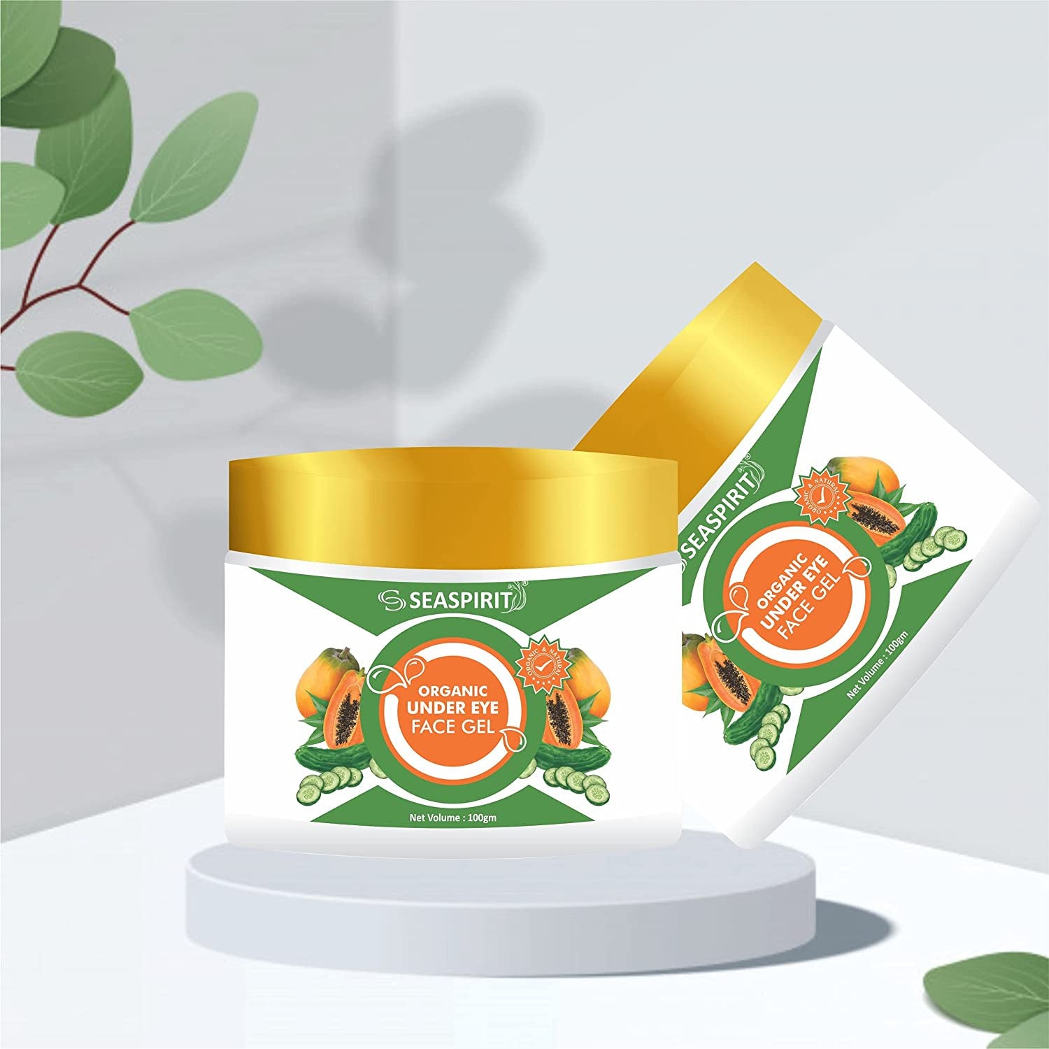 Organic Under Eye Gel for Dark Circles, Puffiness & Fine Lines