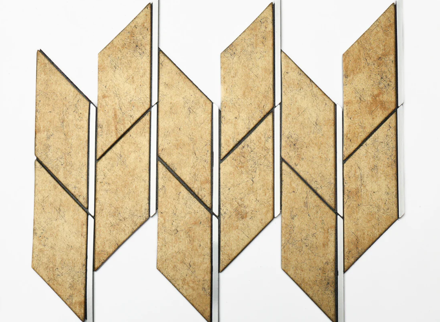 Rectangular Metal Tiles 3D Wall Paper - Self-Adhesive Backsplash for Modern Renovation