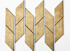 Rectangular Metal Tiles 3D Wall Paper - Self-Adhesive Backsplash for Modern Renovation