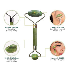Natural Jade Facial Roller for Wrinkles & Eye Treatment