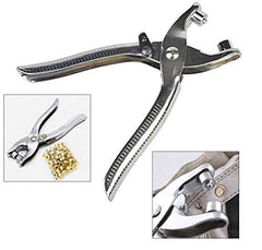 Grommet Setting Tool Kit with 300 Metal Eyelets for Leather & Fabric Repair