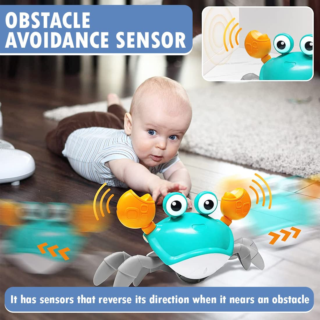 Cute Crawling Crab Toy for Babies - Dancing & Crawling Fun
