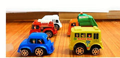 6-Pack Mini Pull Back Toy Cars - Plastic, Compact & Fun