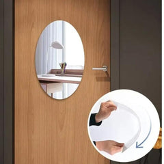 Ovel Shape Self-Adhesive Mirror Sticker for Home Decor (30x45cm)