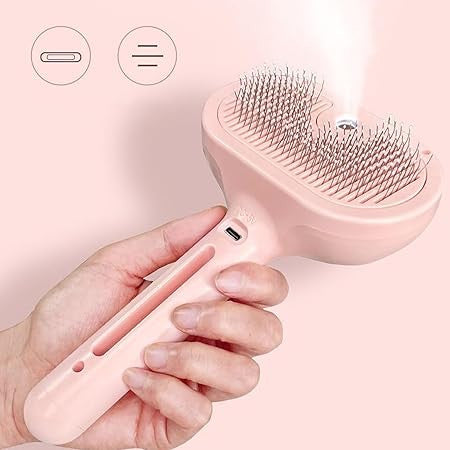 New Pet Grooming Brush for Dogs & Cats - Steam Comb & Dog Brush