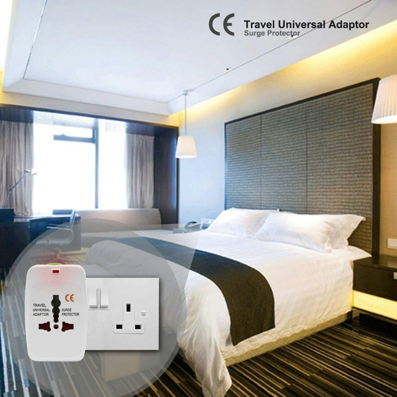 Universal Travel USB Adapter with Multi-Region Plug and Surge Protection