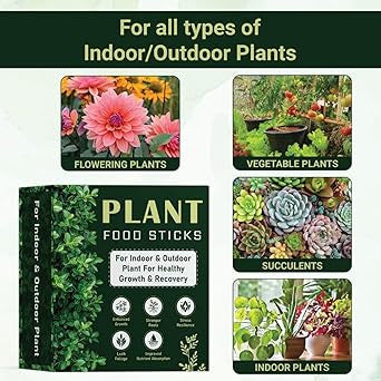 30-Pack Green Plant Food Sticks for Healthy Growth