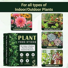 30-Pack Green Plant Food Sticks for Healthy Growth
