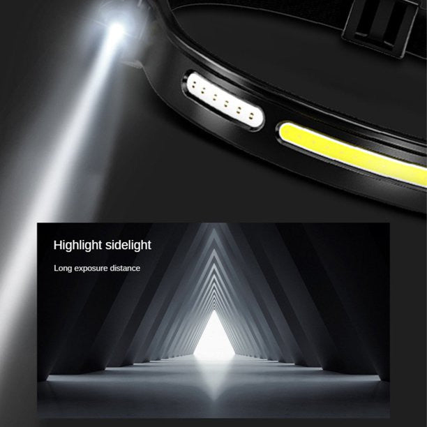 Red & White 3-in-1 Rechargeable Headlamp 250lm for Camping & Hiking