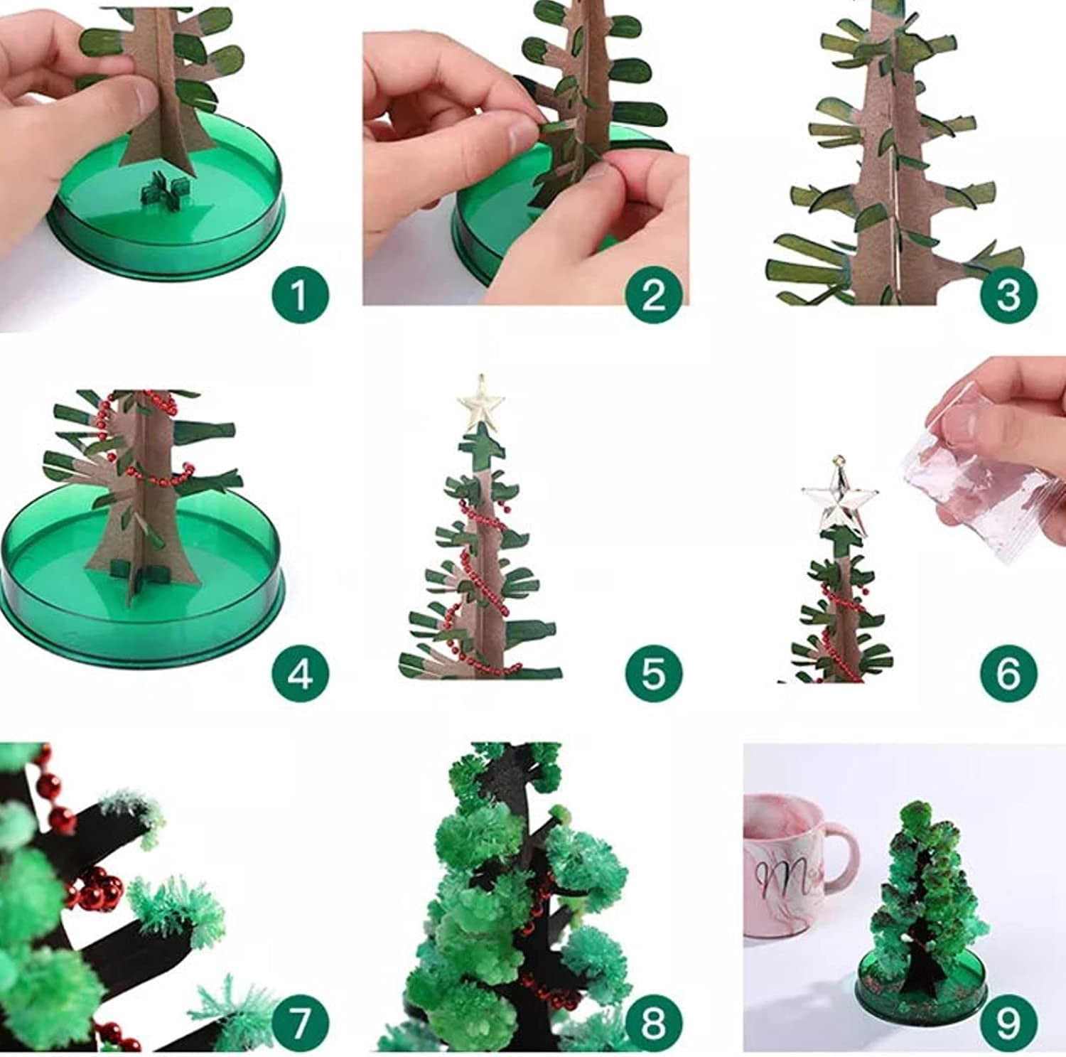 Magic Growing Crystal Christmas Tree - Fun Green Holiday Decor