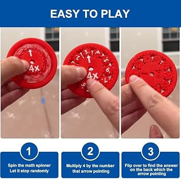 9-Piece Math Fidget Spinner Set for Educational Fun and Multiplication