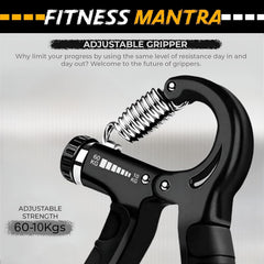 Adjustable Hand Grip Strengthener with Electronic Counter for Hand Exercise