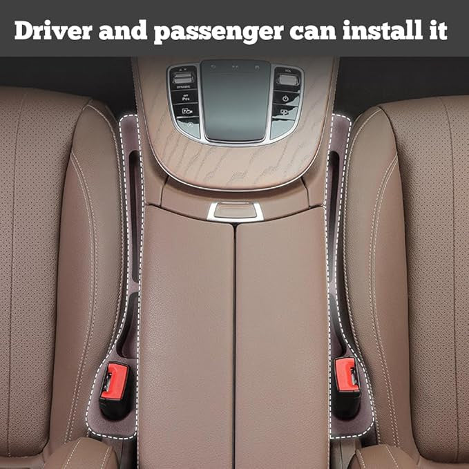 Car Seat Gap Filler Organizer Set – 2 Pcs Storage Box for Cars