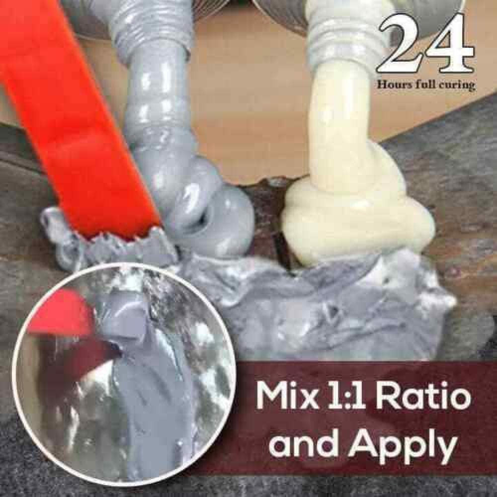 Heavy Duty Caster Glue Set 50+50g for Metal, Plastic, Wood & Concrete