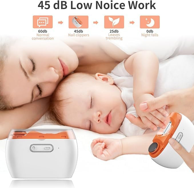 2-in-1 Electric Nail Clipper & Polisher with Light, Safe for All Ages