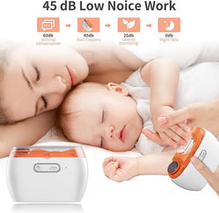 2-in-1 Electric Nail Clipper & Polisher with Light, Safe for All Ages