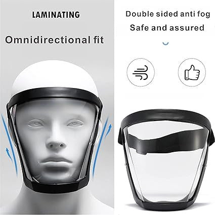 Transparent Full Face Shield Mask for Clear Protection