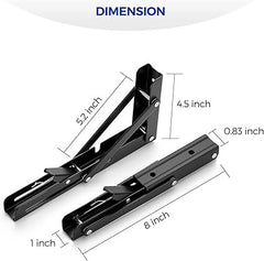 20cm Metal Folding Shelf Bracket Wall Mount for Shelving