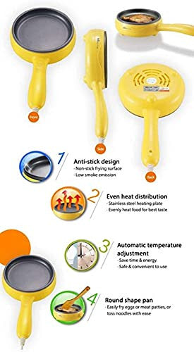 Multi-Function 7-Egg Egg Boiler & Frying Pan with Handle