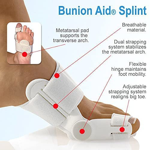 Toe Straightener Bunion Corrector Splint for Pain Relief & Foot Support