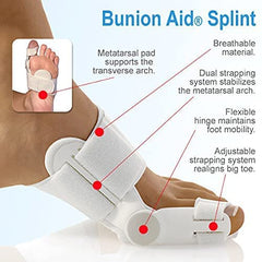 Toe Straightener Bunion Corrector Splint for Pain Relief & Foot Support