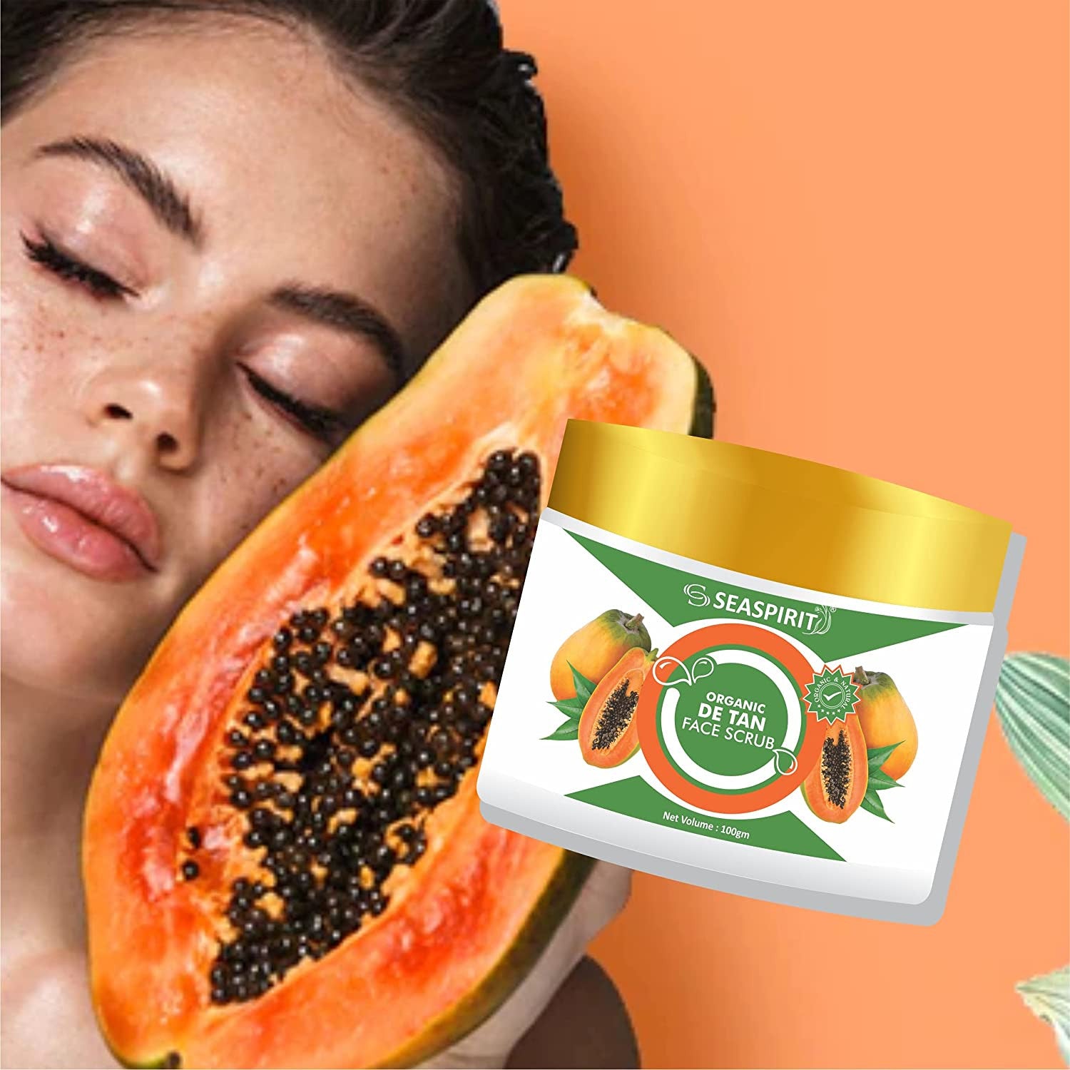Papaya & Pomegranate Brightening Face Serum with Rejuvenating Scrub