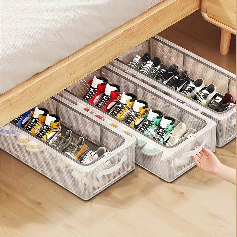 27L Transparent Shoe Storage Box & Organizer for Closet