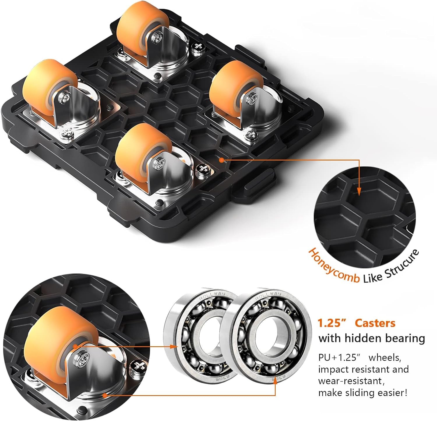 Heavy-Duty Rotating Furniture Lifter for Easy Moving on Wooden Floors