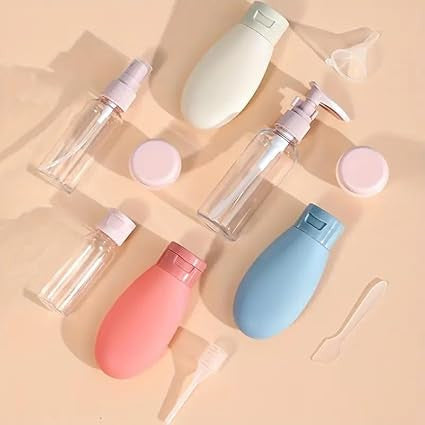 11-Piece Silicone Travel Bottle Set for Easy Packing