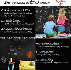 Removable Black Board Wall Sticker with Chalks for Home & Office