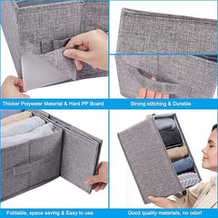 6-Compartment Wardrobe Clothes Organizer Storage Box