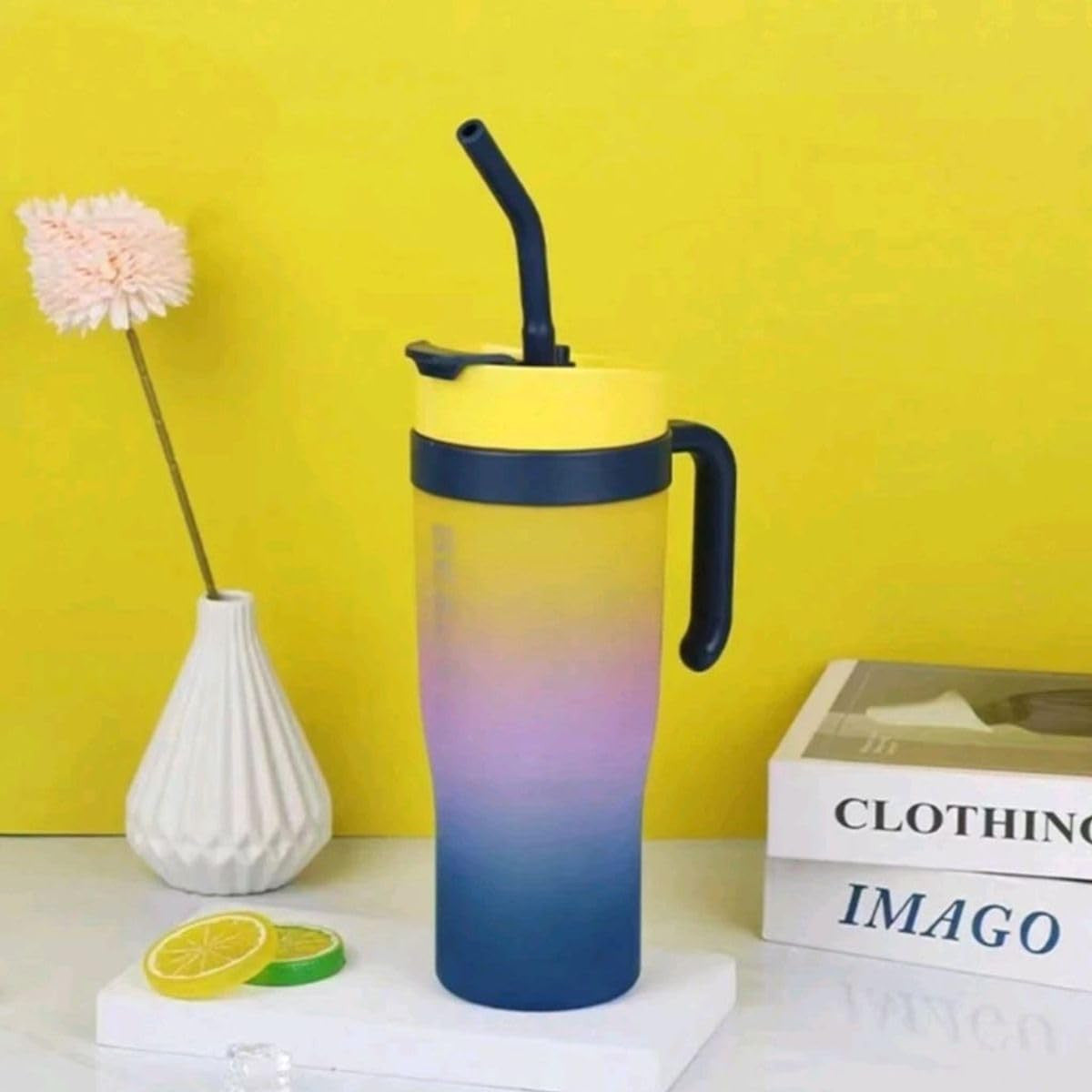3-Piece Gradient Water Bottles & Mugs Set – BPA-Free, Leakproof, 32oz