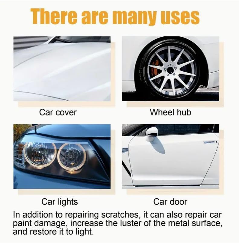 Deep Car Scratch Repair Paste with Wipe & Sponge for All Paint Types