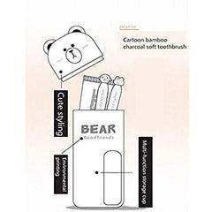 Eco-Friendly Bear Travel Toothbrush & Mug Holder - Portable & Durable