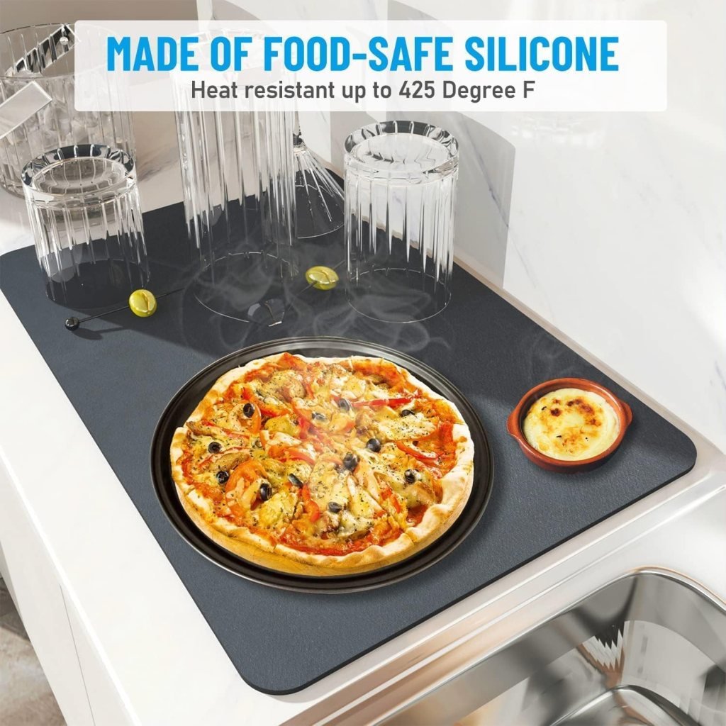 Large 40x60cm Water-Absorbent Dish Drying Mat – Non-Slip, Quick-Dry Kitchen Pad