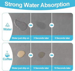 Large 40x60cm Water-Absorbent Dish Drying Mat – Non-Slip, Quick-Dry Kitchen Pad