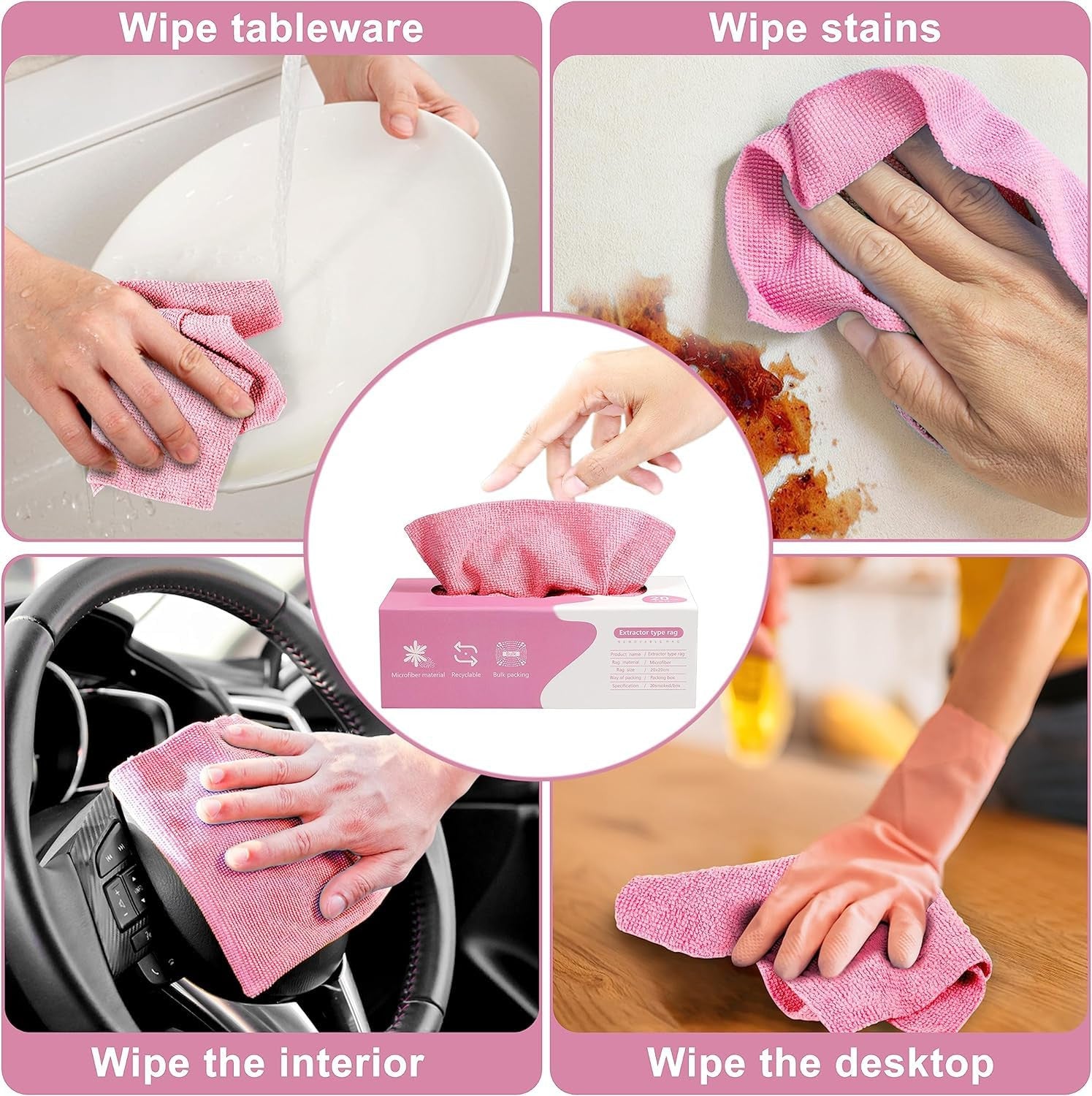 All-Purpose Microfiber Cleaning Cloths - Soft, Durable, Versatile Rags