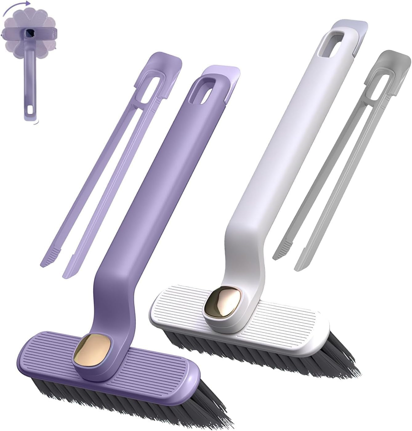 360° Rotating Gap Cleaning Brush with Hard Bristles