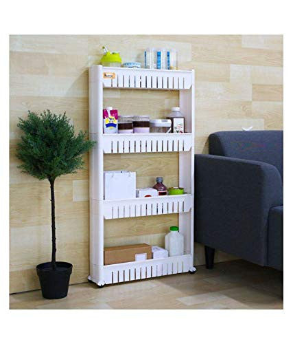 4-Layer Slim Storage Rack for Kitchen Bathroom & Bedroom Organization