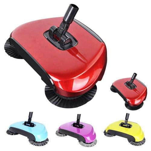 All-in-One Hand Push Sweeper with Adjustable Handle for Easy Floor Cleaning