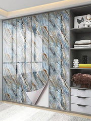 Blue Mountain Marble Foil Ta-060 Natural & Golden Blue Marble Finish