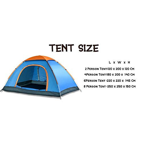 Heavy-Duty Waterproof Family Camping Tent for 6-8 People