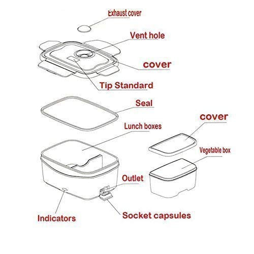 Portable Electric Lunch Box with Multi-Function Heating for Office & School