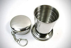 Portable Stainless Steel Collapsible Travel Cup with Key Chain