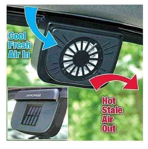 Solar Sun Power Car Ventilator - Auto Cool Fan for Windows and Radiator