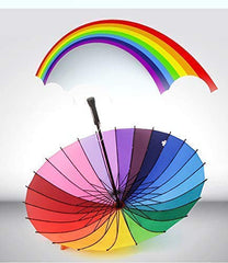 Large Rainbow Umbrella for Kids and Adults