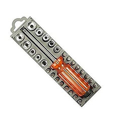 28-Piece High-Strength Screwdriver and Bit Set with Plastic Case