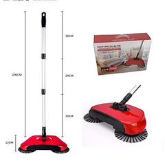 All-in-One Hand Push Sweeper with Adjustable Handle for Easy Floor Cleaning